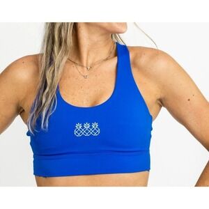 Tres Piñas Women's Endurance Sports Bra in Sapphire Blue medium